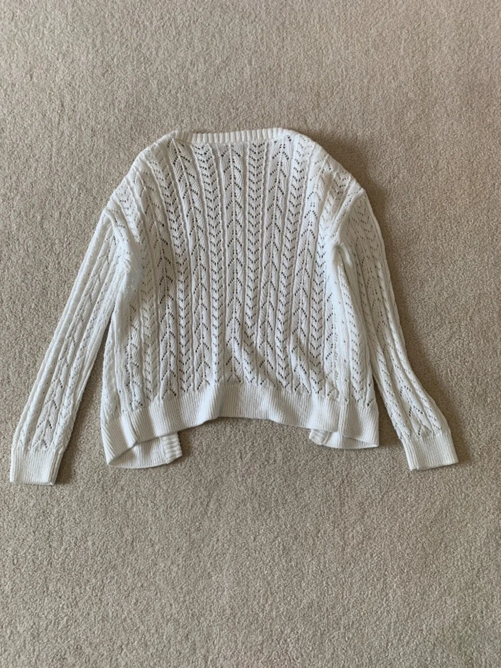 The Children's Place White Openfront Knit Cardigan Sweater